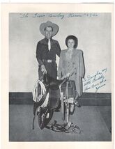Vintage 9x11 Photo of 1946 Cowboy w/ Woman in a suit- Western Saddle - S... - $24.99