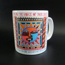 Laurel Burch Global Spirit Mug Metallic Sun Follow Voice Spirit Coffee Cup 1995 - £27.68 GBP