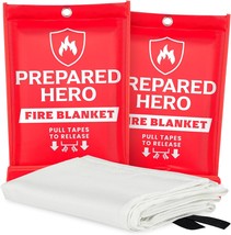 Prepared Hero Emergency Fire Blanket - 2 Pack - Fire Suppression Blanket... - $55.97
