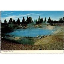 Vintage Chrome Yellowstone Postcard, Fountain Paint Pots Lower Geyser Basin - £7.02 GBP