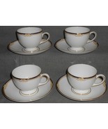 Set (4) WEDGWOOD Bone China CAVENDISH PATTERN Cups and Saucers MADE IN E... - $180.52 CAD