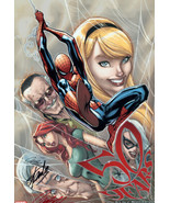 Stan Lee &amp; J Scott Campbell SIGNED Spider-man 50 Years Art Print Mary Ja... - $9,329.59 MXN