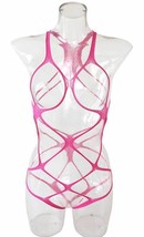 Sexy Lingerie Teddy, Cut Out Mesh / Open Crotch, Rose Red - £13.46 GBP