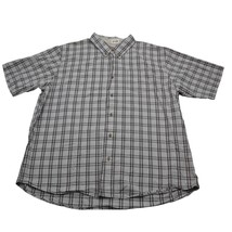 Wrangler Shirt Mens 2XL Gray Check Cowboy Western Casual Plaid Dress Button Up - £14.62 GBP