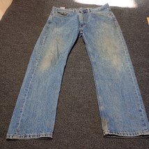 Levi Jeans Men 34x29 Blue 505 Regular Straight Leg Denim Pants Workwear - $22.99