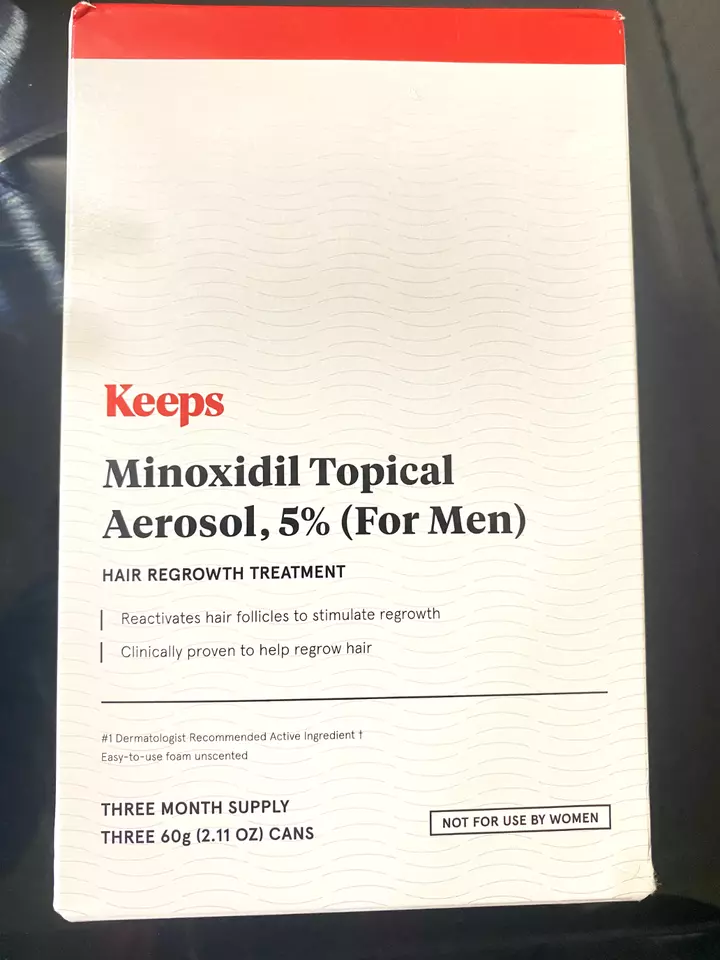 Keeps Minoxidil Tropical Aerosol 5% (For Men) 3 month Supply Hair Regrowth  - £18.68 GBP