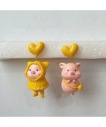 Cute Kawaii Adorable Unique Cartoon Animated Pig, Pigs, Piggy Earrings -... - $33.98 CAD