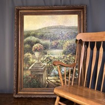 Original Oil Painting J. Barkins Mediterranean Landscape Framed Signed Large 4ft - £1,186.25 GBP