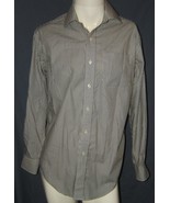 Ralph Lauren Black White Pin Stripe Men&#39;s Long Sleeve Button Up Dress Shirt - $25.35