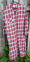 Vtg Belle Pointe Womens Cotton Flannel Night Shirt Pajamas Gown Sleep Shirt  - £26.57 GBP