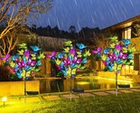 Solar Butterfly Lights Outdoor, 63 Butterflies 126 Led Solar Garden Deco... - $50.99