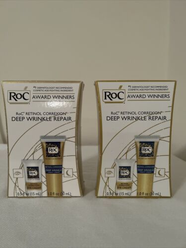 Brand New 2X Roc Retinol Correxion Deep Wrinkle Repair Anti-Aging Kit - $49.48