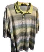 Bugatchi Uomo Mens Polo Shirt XL Green Golf Short Sleeve 1/4 Button Cott... - $40.62 CAD