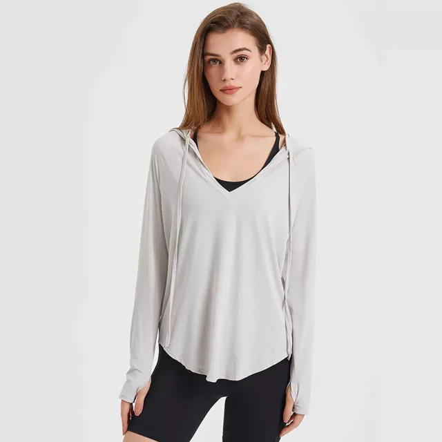 Women’s Long Sleeve UV Protection Yoga Hoodie – Lightweight, Breathable ... - $449.63 MXN