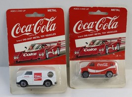 LOT OF 2 Hartoy COCA-COLA 1988  Die-Cast Metal Vans:  Ford E-150 Van - $9.99