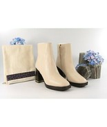 Tory Burch Ruby 90MM Dulce Du Leche Smooth Leather Bootie Boots 9 NIB - $321.26