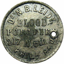 Rare 1876 Token Quack Medicine Doctors Blood Purifier!  - $129.99