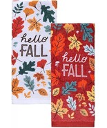 Celebrate Fall Together HELLO FALL Autumn Fall Leaves Theme Kitchen Towe... - £7.88 GBP
