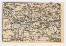 1910 Original Antique Map Of Vicinity Of Ploen Eutin SCHLESWIG-HOLSTEIN Germany - £15.89 GBP