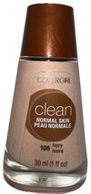 1- COVERGIRL cover girl CLEAN Liquid Foundation Makeup #105 IVORY New/Se... - $19.79