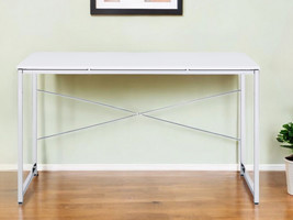 47&quot; White and Silver Writing Desk - $420.09 CAD
