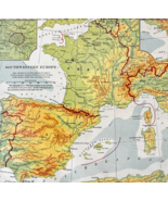 1898 Map Southwestern Europe Victorian History Geography Atlas Print DWXX1 - $29.99