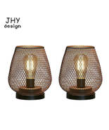 Metal Cage Table Lamp LED Lantern Battery Powered Cordless Wireless Acce... - $62.18 CAD+