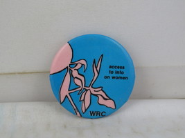 Vintage Protest Pin - Access to Info Women&#39;s Rights Council - Celluloid Pin - £12.01 GBP