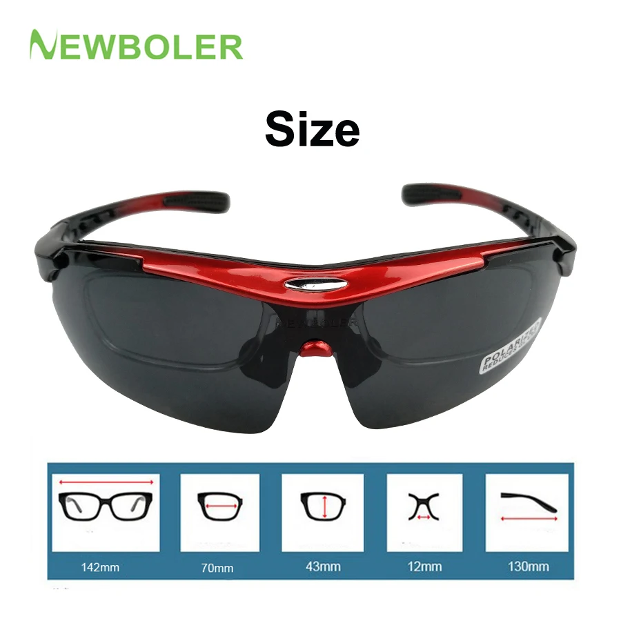 Sporting NEWBOLER 2 Frame Polarized Cycling Sun GlAes Outdoor Sportings Bicycle  - £25.06 GBP