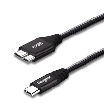 Usb C To Micro 3.0 Cord 1Ft, Short Nylon Braided Metal Connector Type C 3.0 To M - £12.63 GBP
