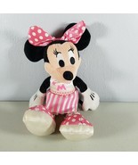 Disney Minnie Mouse Plush with Pink Bow and Polka Dot Shirt Toy 10&quot; Tall - £8.47 GBP