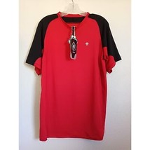 PSYBERIA Dry Goods Athletic Shirt Wicking Red 1/3 Zip Short Sleeve Pullo... - $42.75