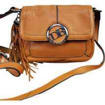 Dana Buchman Tiffany Crossbody Bag Womens Brown Leather Adjustable Strap Logo - £17.57 GBP