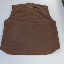 Vintage C.E. Schmidt Workwear TV53BB Men's 2XLR Brown Cotton Blend Full Zip Vest image 2