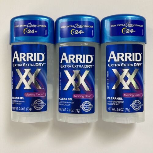 3 Pack - Arrid Extra Extra Dry Morning Clean Clear Gel Antiperspirant ...