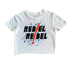 Girls David Bowie Rebel Crop Tee - £26.74 GBP