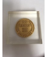 Valvoline Oil 100 Years Acrylic Paper Weight 1866-1966 - $564.52 MXN