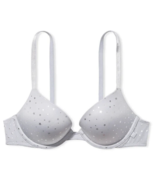 38C Grey Silver Star Smooth Extreme Lift Victorias Secret Plunge PushUp ... - £32.04 GBP