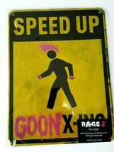 Loot Crate Rage 2 Gaming Tin Sign Street Road Goon Crossing X-ing Sign NEW - £9.47 GBP