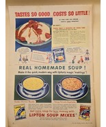 Lipton 1953-Print Original Ad VTG-Frostee Dessert Mix-Tomato Vegetable Soup - $198.96 MXN