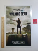 Brand New The Walking Dead Fight The Dead Fear The Living poster 17x11 protected - $4.50