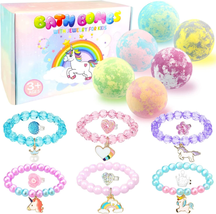 Easter Gifts for Girls, Bath Bombs for Kids with Surprise inside 6 Large Organic - £23.79 GBP
