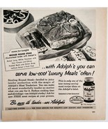 1956 Adolph&#39;s Seasoned Meat Tenderizer Advertisement Vintage Spices Herb... - $19.99