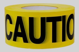 C.H. HANSON 19000 YELLOW CAUTION BARRICADE SAFETY TAPE 3&quot;W x 1000&#39;L Cons... - $30.99