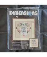 Vintage 1984 Dimensions Longstitch “Grow In Love” Kit 12x12 New Cross St... - £21.60 GBP