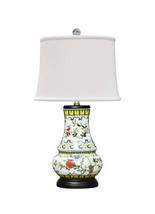Floral European Style Porcelain Vase Table Lamp 24&quot; - £224.27 GBP
