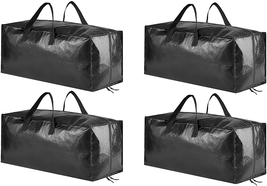 Heavy Duty Moving Bags, Extra Large Storage Totes W/ Backpack Straps - £37.84 GBP