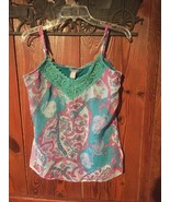 dELiA*s Women&#39;s Floral Print Shirt, Large Multicolor Floral Tank Top Strap - $9.49 CAD