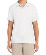 MSRP $28 Nautica Boys Uniform Short Sleeve Polo Shirt, White Size Medium - £22.13 GBP