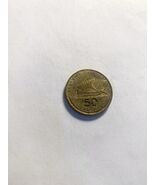 2000 Greece 50 Drachmai Coin Ancient Trireme Ship Homer Collectible - $38.70 MXN